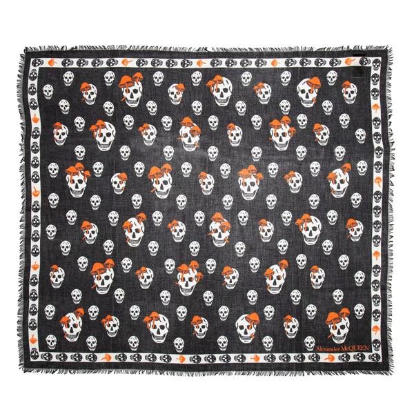 

Шарф classic mushroom scarf Alexander Mcqueen, черный