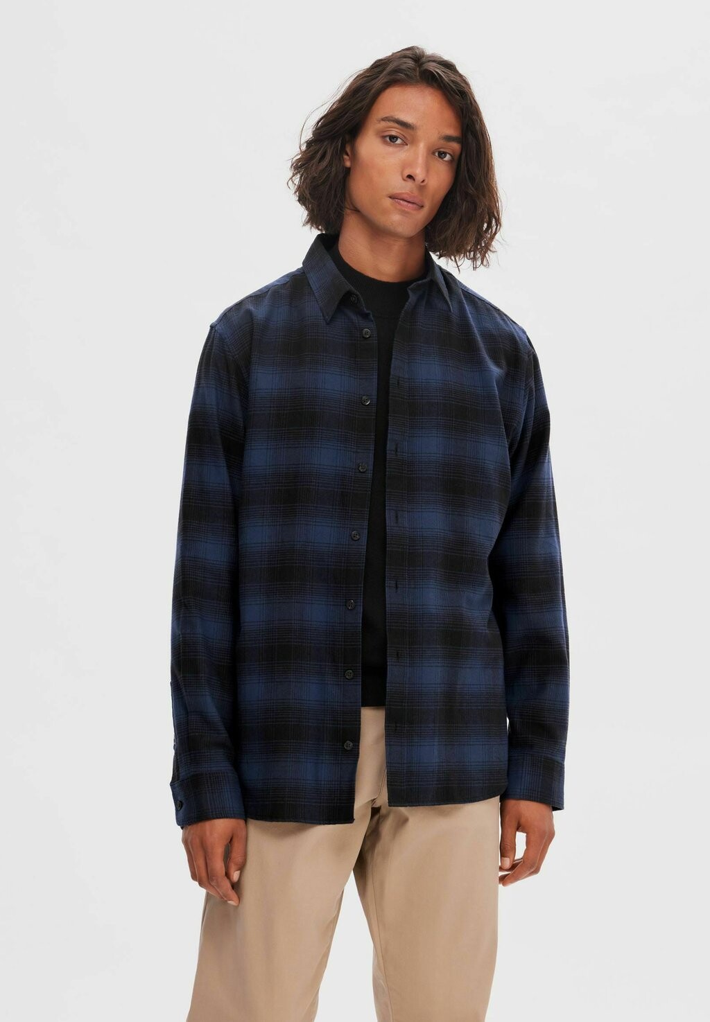 

Деловая рубашка Selected Homme, цвет sky captain