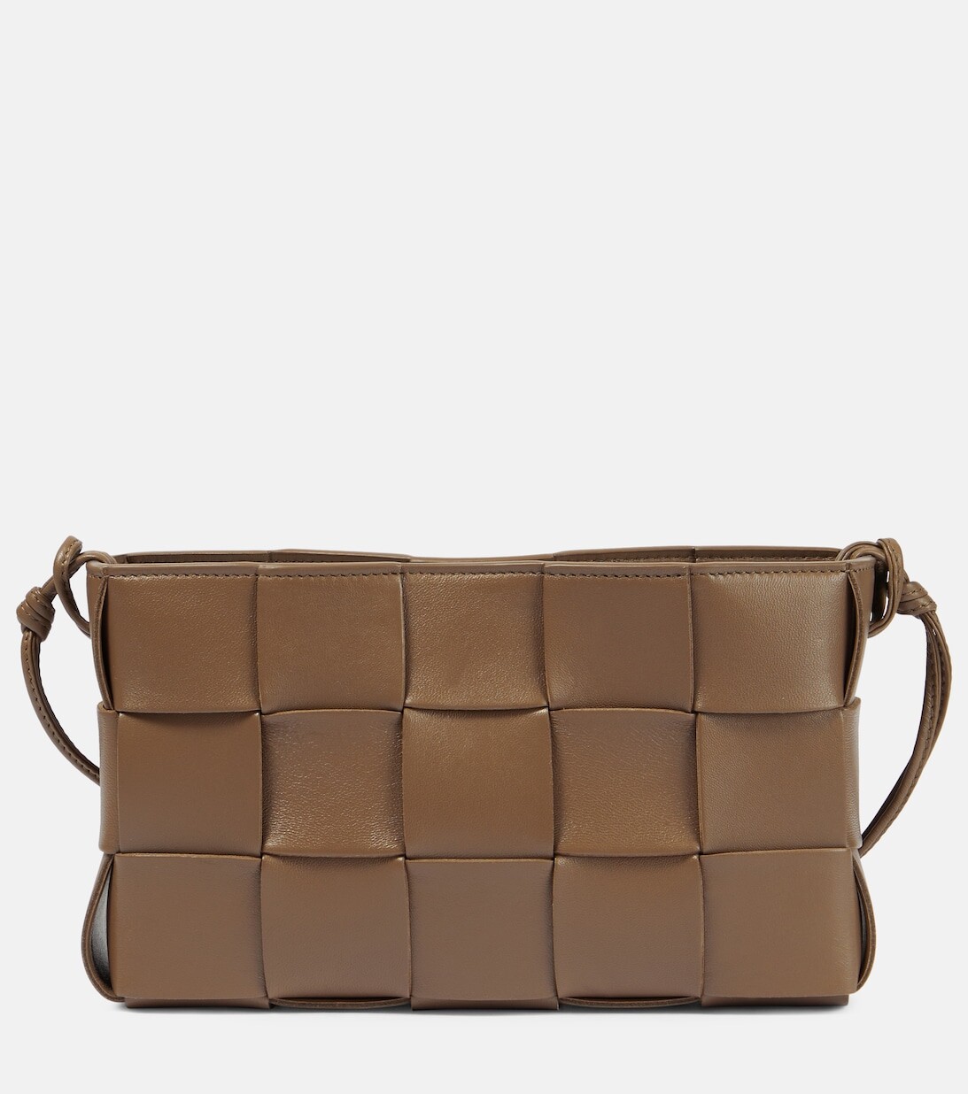 

Сумка через плечо из кожи Intreccio Bottega Veneta, коричневый