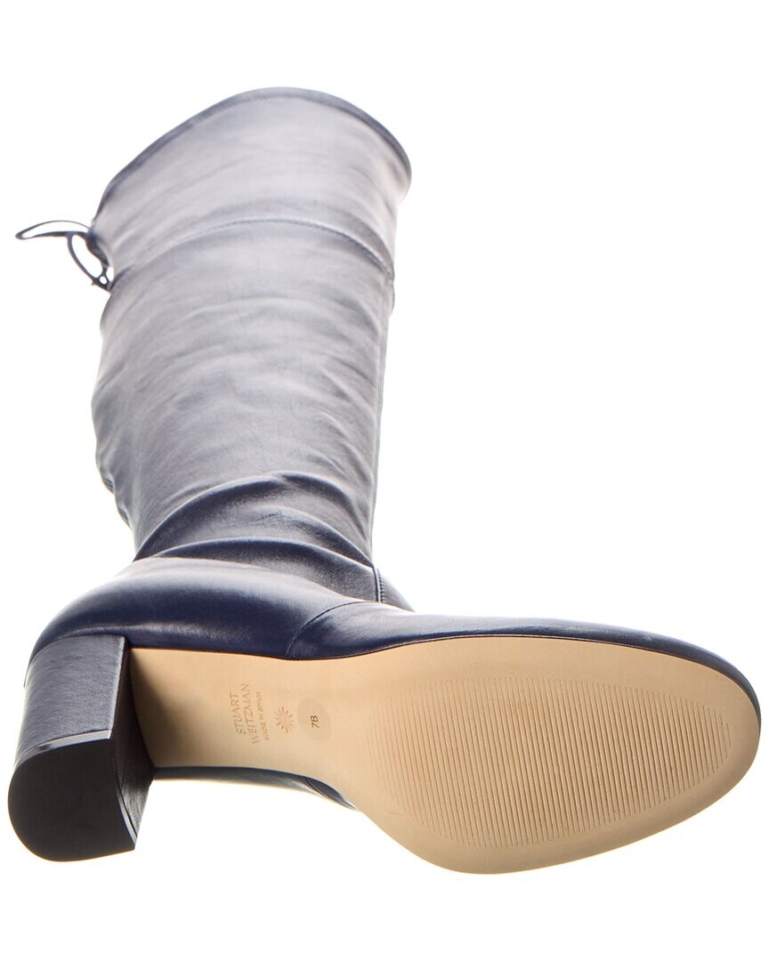 

Stuart Weitzman Sofia City 75 Кожаные ботинки выше колена, синий