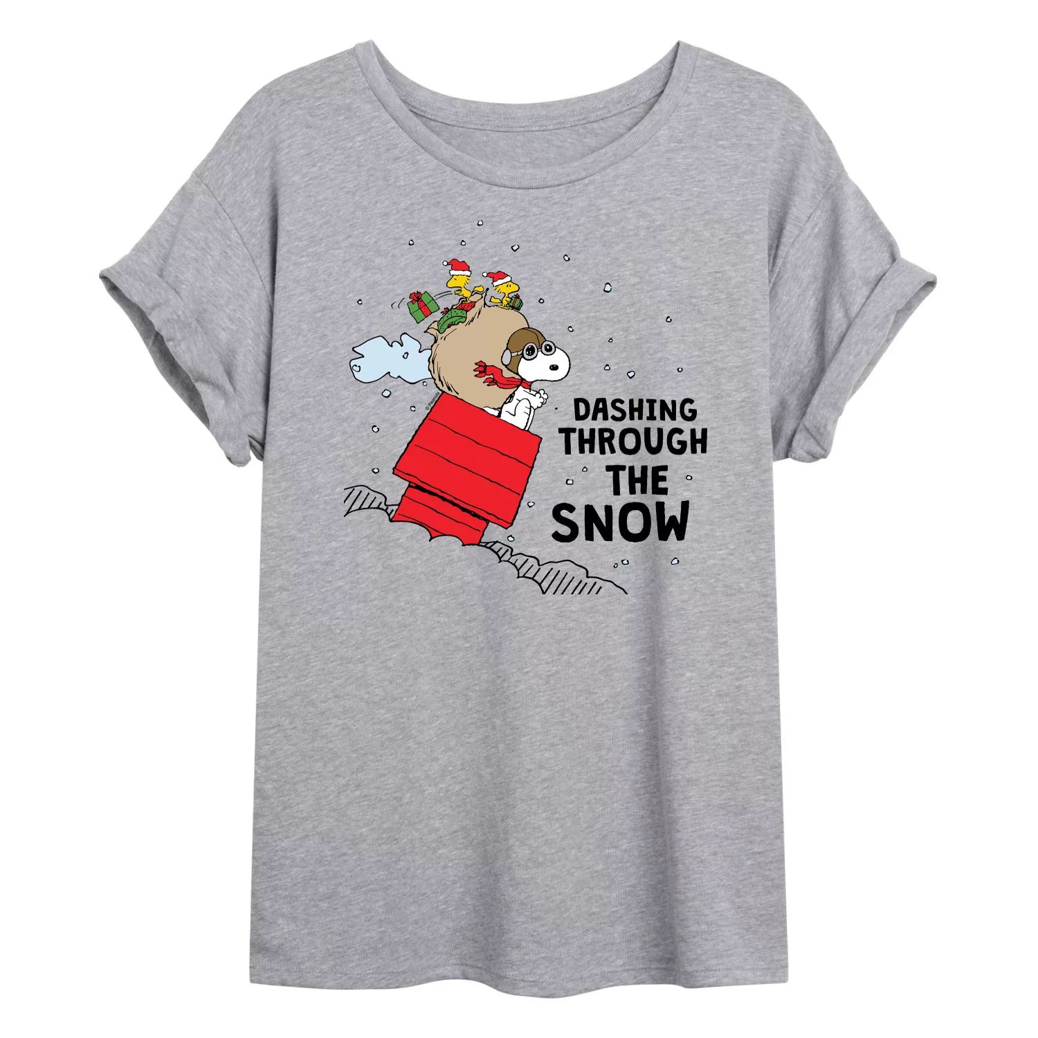 Детская струящаяся футболка Peanuts Christmas Dashing Licensed Character