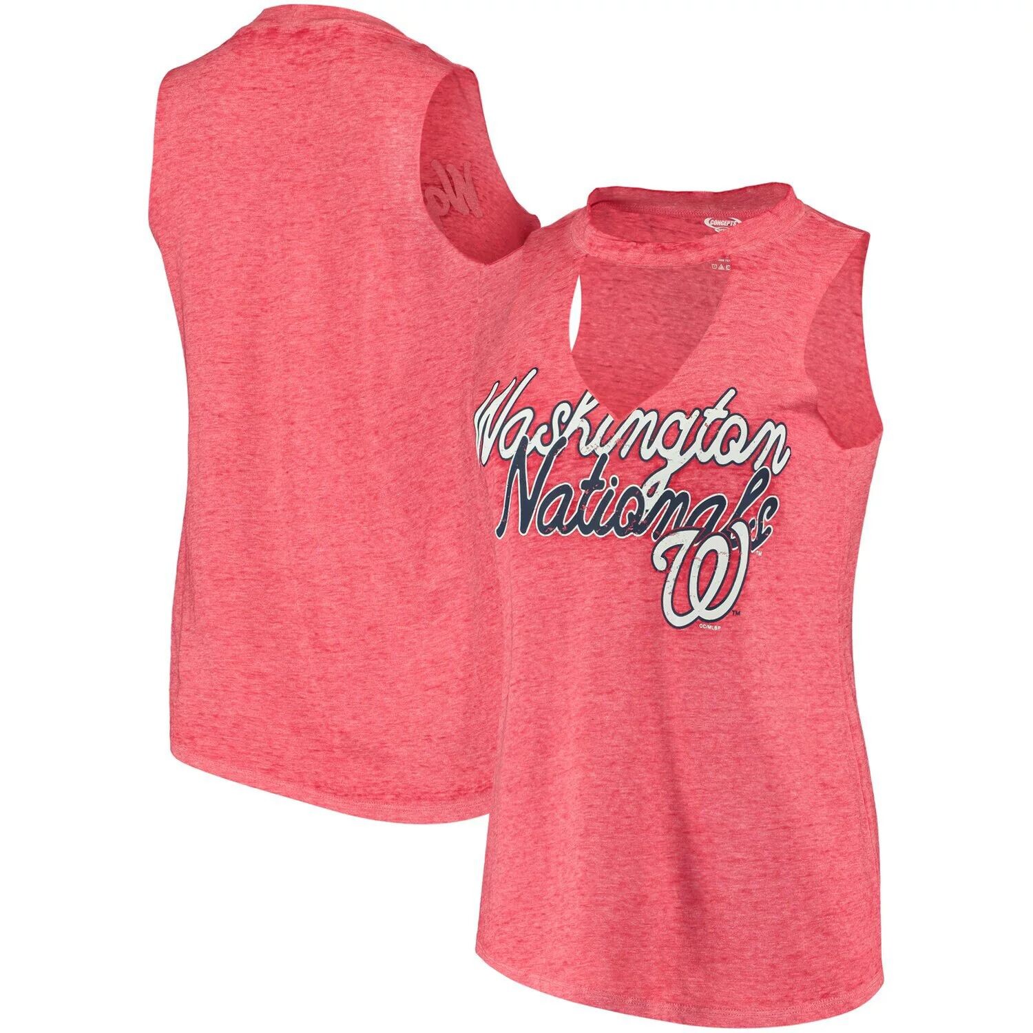 

Женская спортивная красная майка с колье и воротником Loyalty Washington Nationals Concepts, Красный