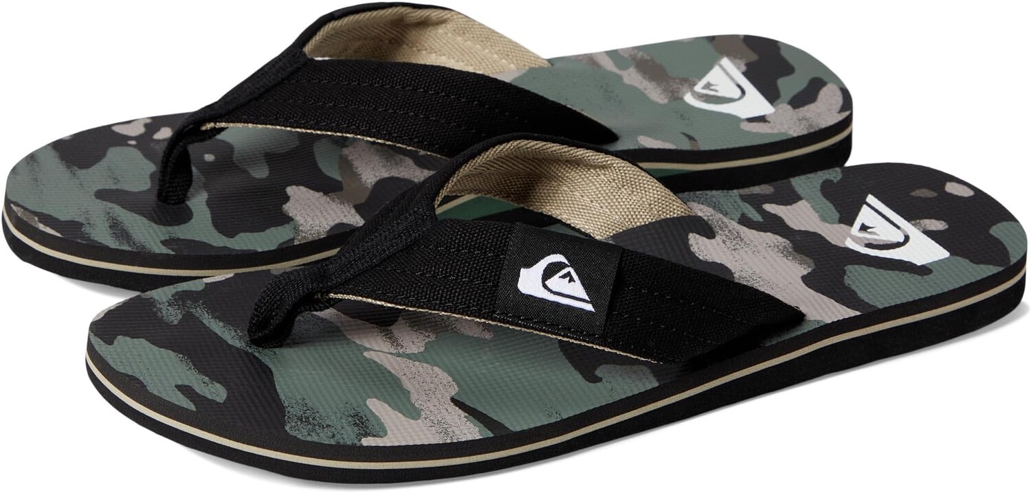 

Шлепанцы Molokai Layback II Quiksilver, цвет Black/Green/Black