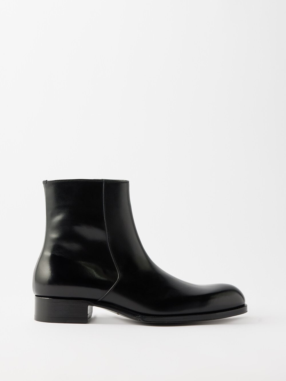 

Ботильоны из полированной кожи Tom Ford, черный
