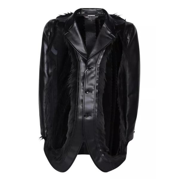 

Куртка faux-fur details jacket Comme des Garçons, черный