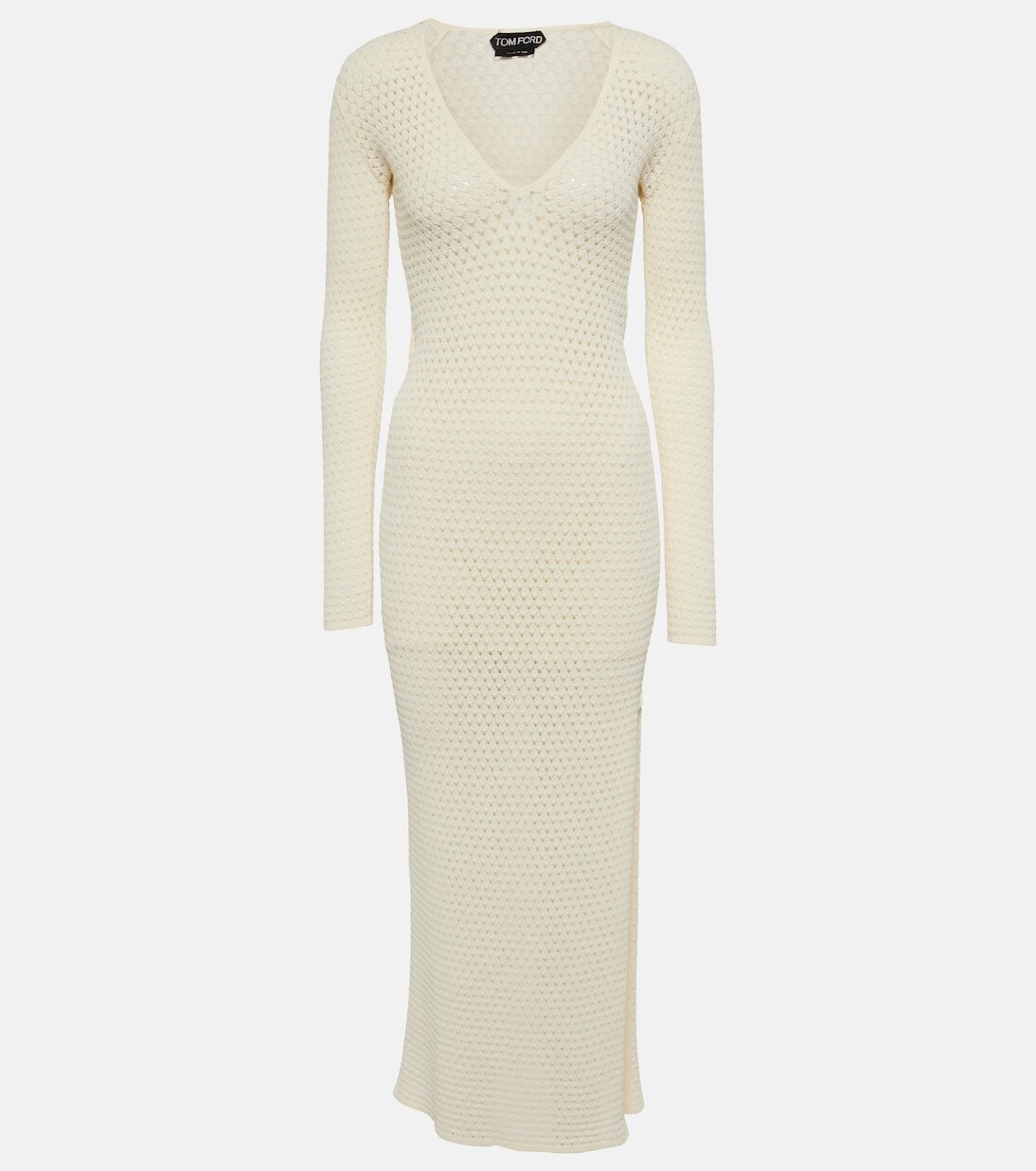 

Платье макси крючком Tom Ford, белый