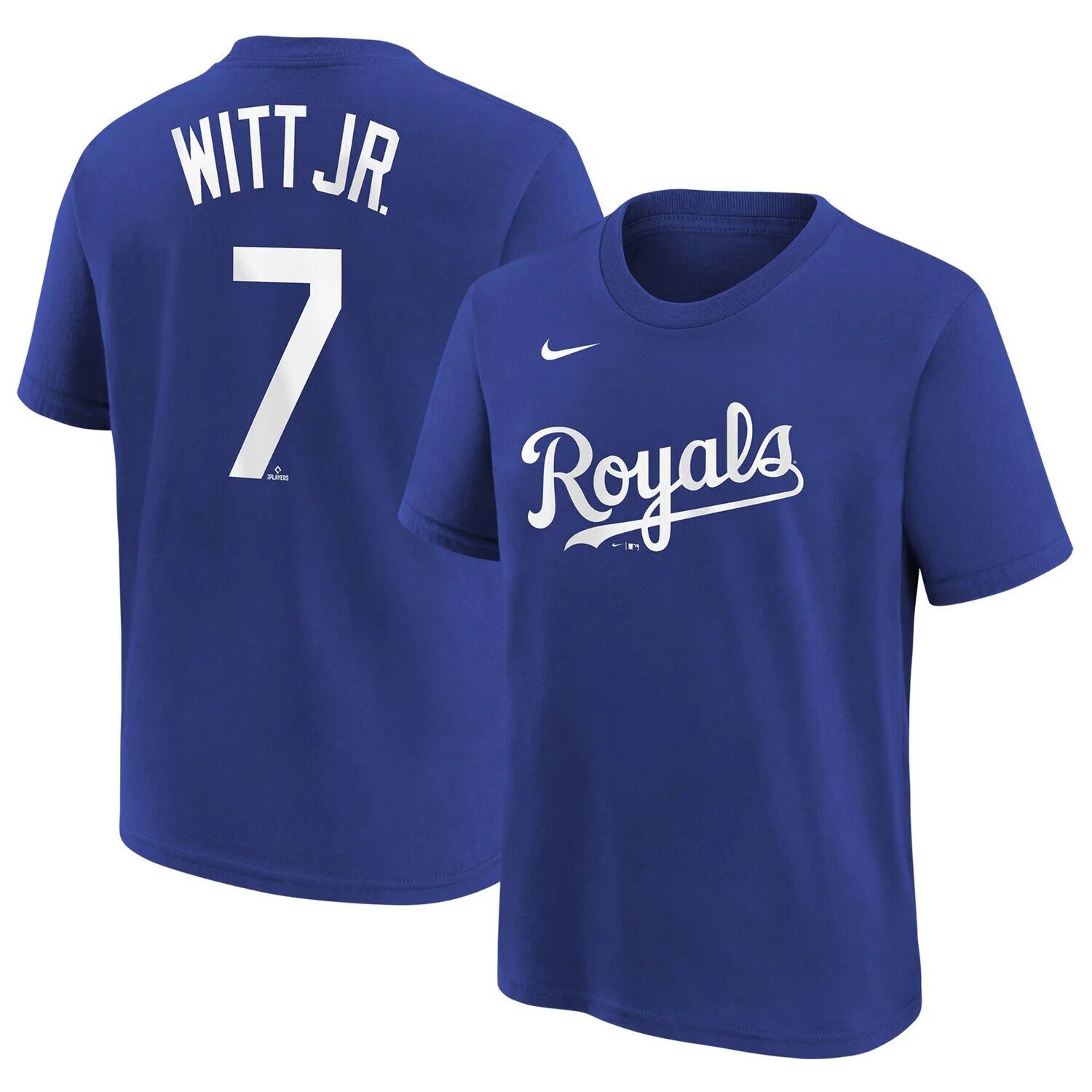

Молодежная футболка Nike Bobby Witt Jr. Royal Kansas City Royals с именем и номером игрока Nike