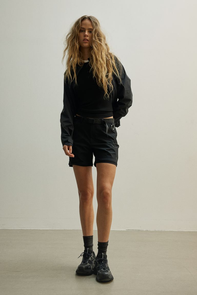 Водоотталкивающие походные брюки H&M, черный водоотталкивающие походные штаны черный m