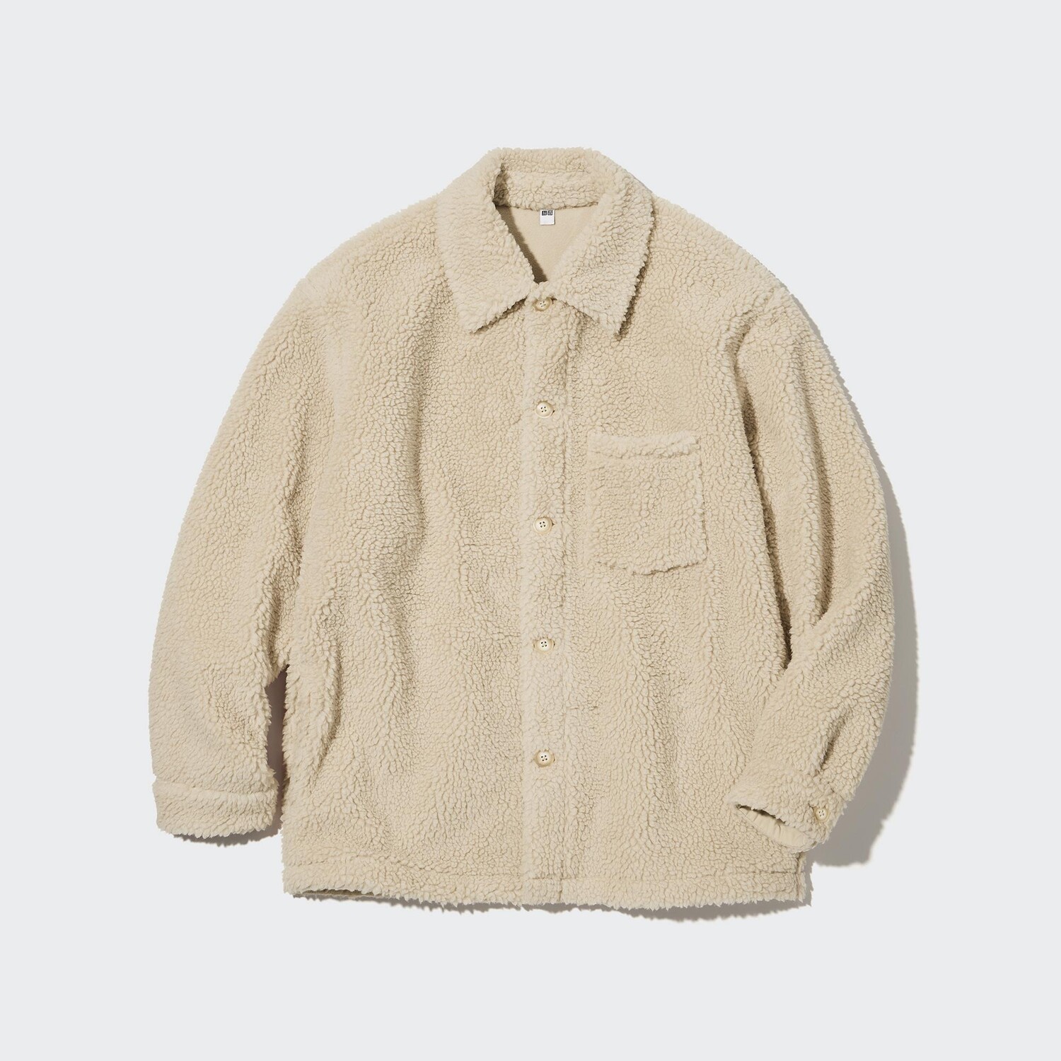 

Ветрозащитная флисовая куртка-рубашка Uniqlo, бежевый