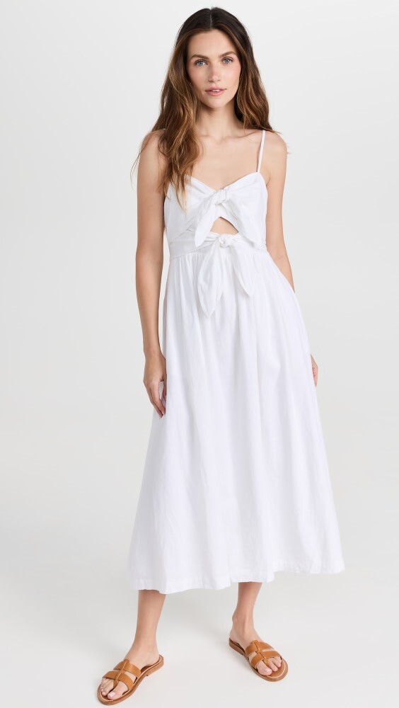

Платье миди Madewell Double-Tie Cutout Sweetheart