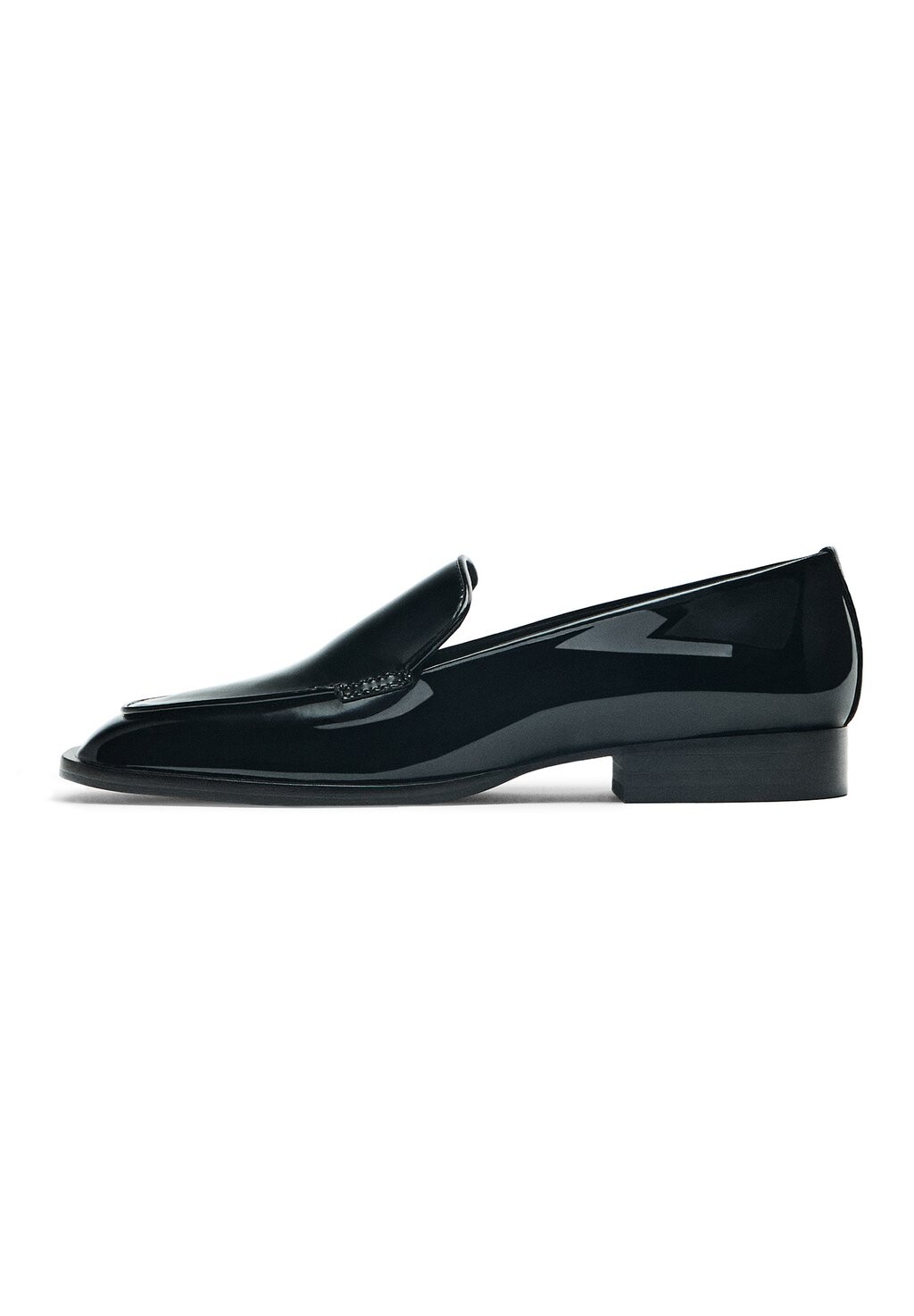 

Слипоны SQUARE-TOE Massimo Dutti, черный
