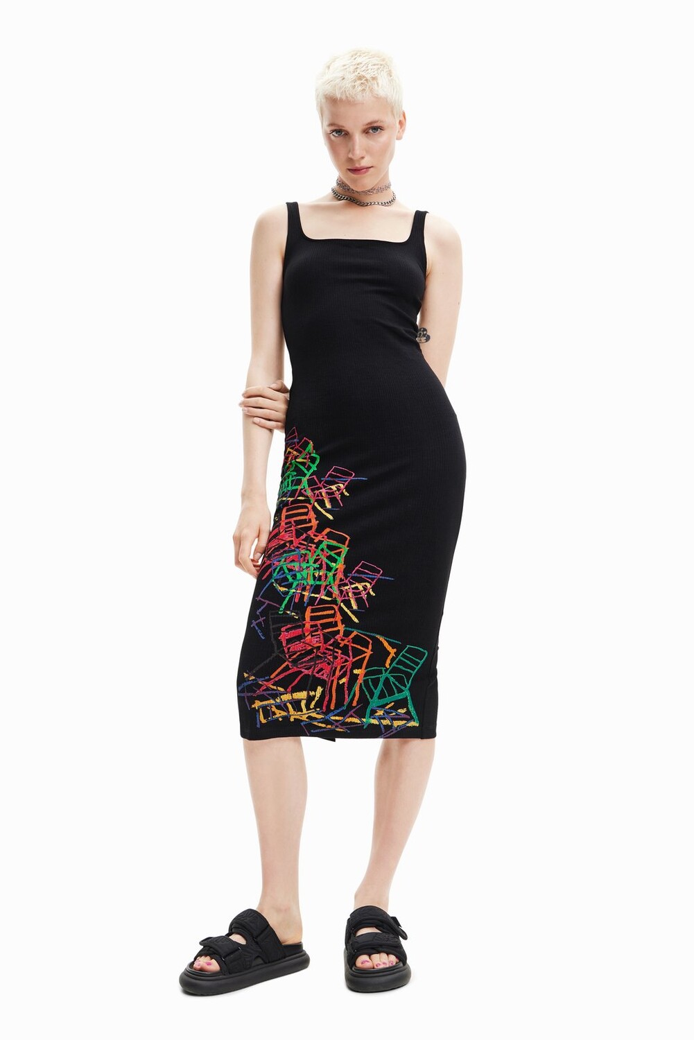 

Платье из джерси Desigual, черный