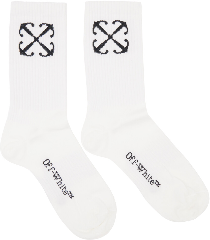 

Off-White Белые жаккардовые носки