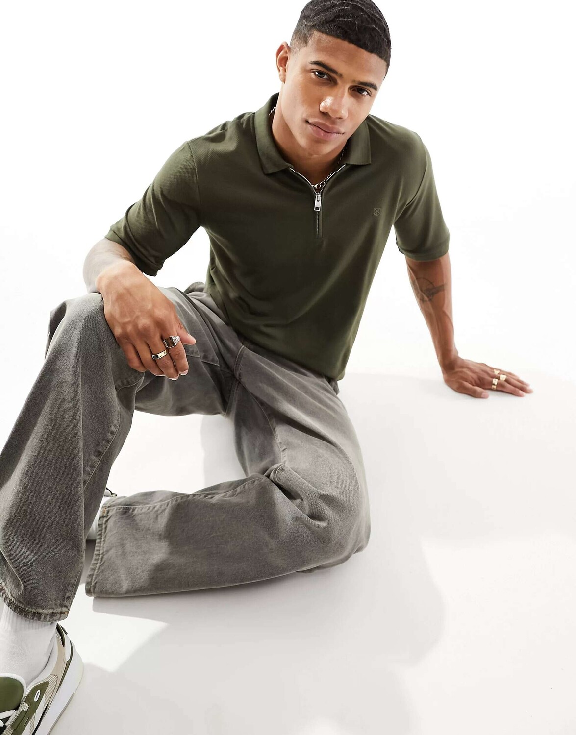 

Поло цвета хаки Jack & Jones Premium Premium
