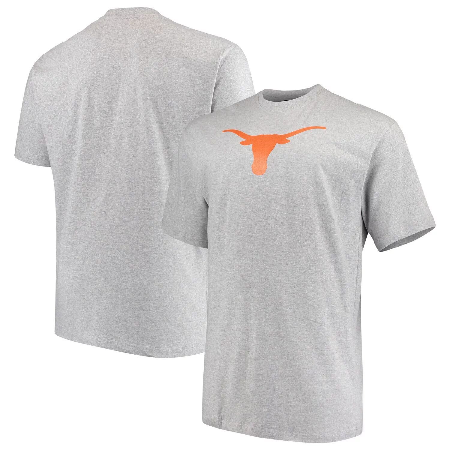 

Мужская серая футболка с принтом Texas Longhorns Big & Tall Lockup, Серый