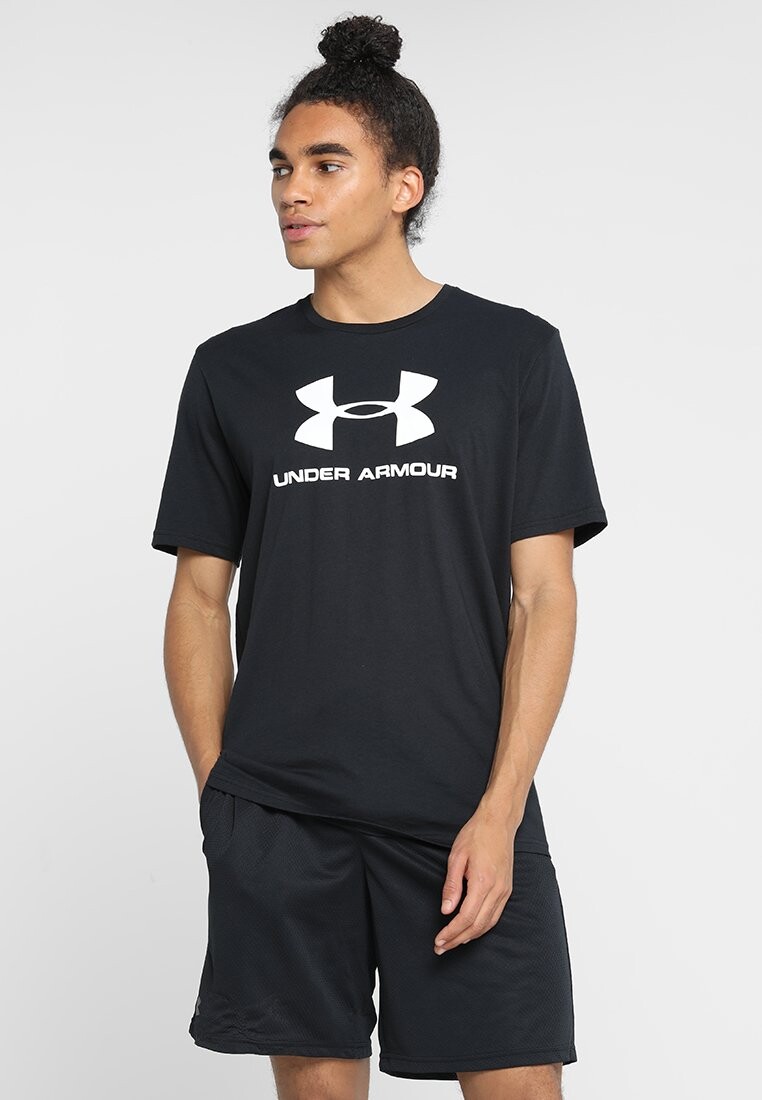

Футболка с принтом SPORTSTYLE LOGO SS-BLK Under Armour, черный/белый