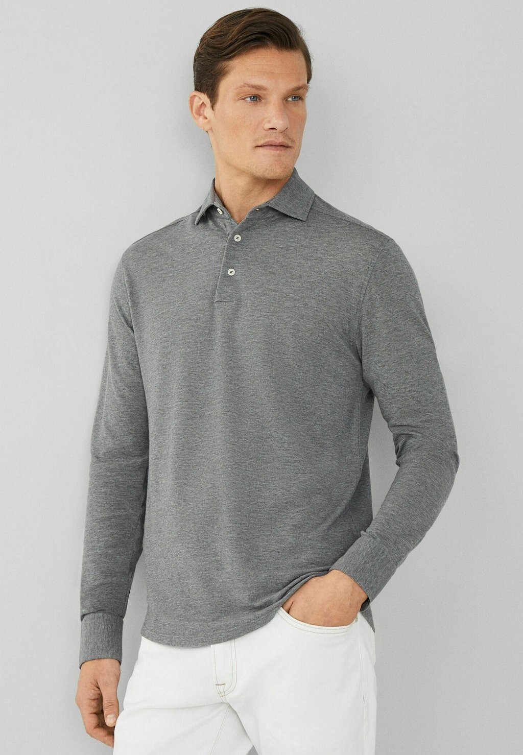 

Топ с длинными рукавами Hackett London, серый