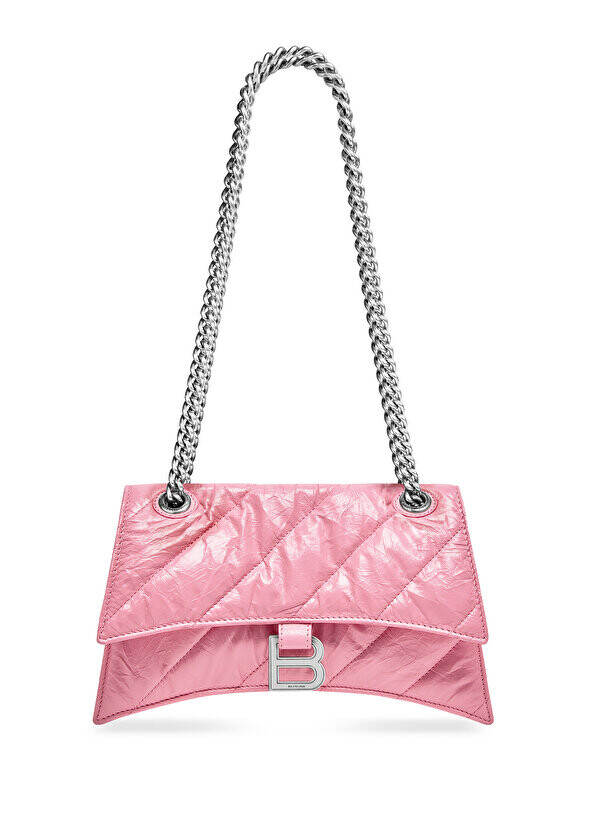 

Маленькая розовая женская кожаная сумка на плечо crush Balenciaga