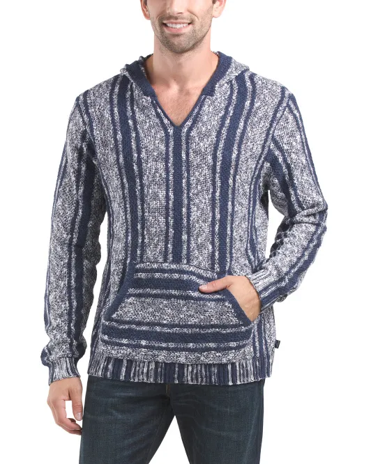 

Толстовка с длинными рукавами Baja Lucky Brand, синий/белый
