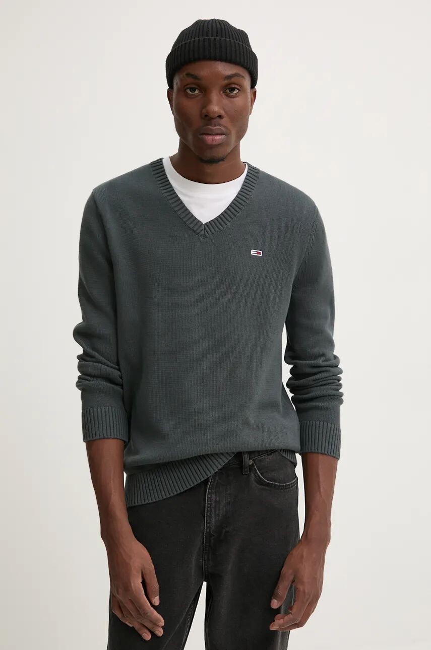 

Хлопковый свитер Tommy Jeans, серый
