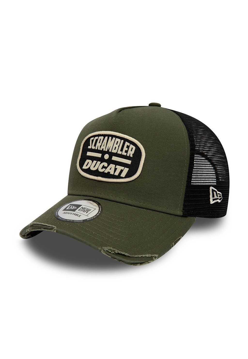 Бейсболка SCRAMBLER EFRAME TRUCKER ADJUSTABLE DUCATI New Era, цвет khaki