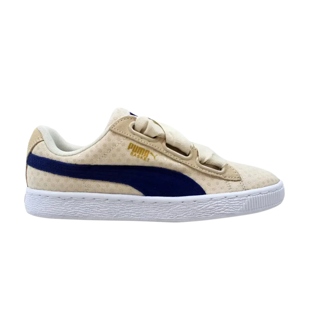 

Кроссовки Wmns Basket Heart Denim Puma, кремовый, Бежевый