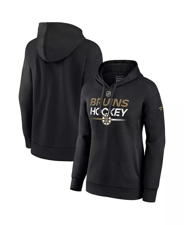 

Женский черный пуловер с капюшоном Boston Bruins Authentic Pro Fanatics, черный