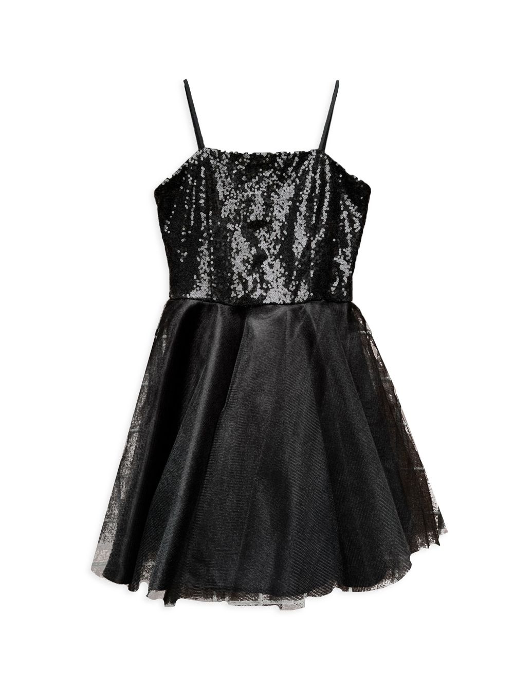 

Облегающее и расклешенное платье из тюля для девочек Un Deux Trois, черный
