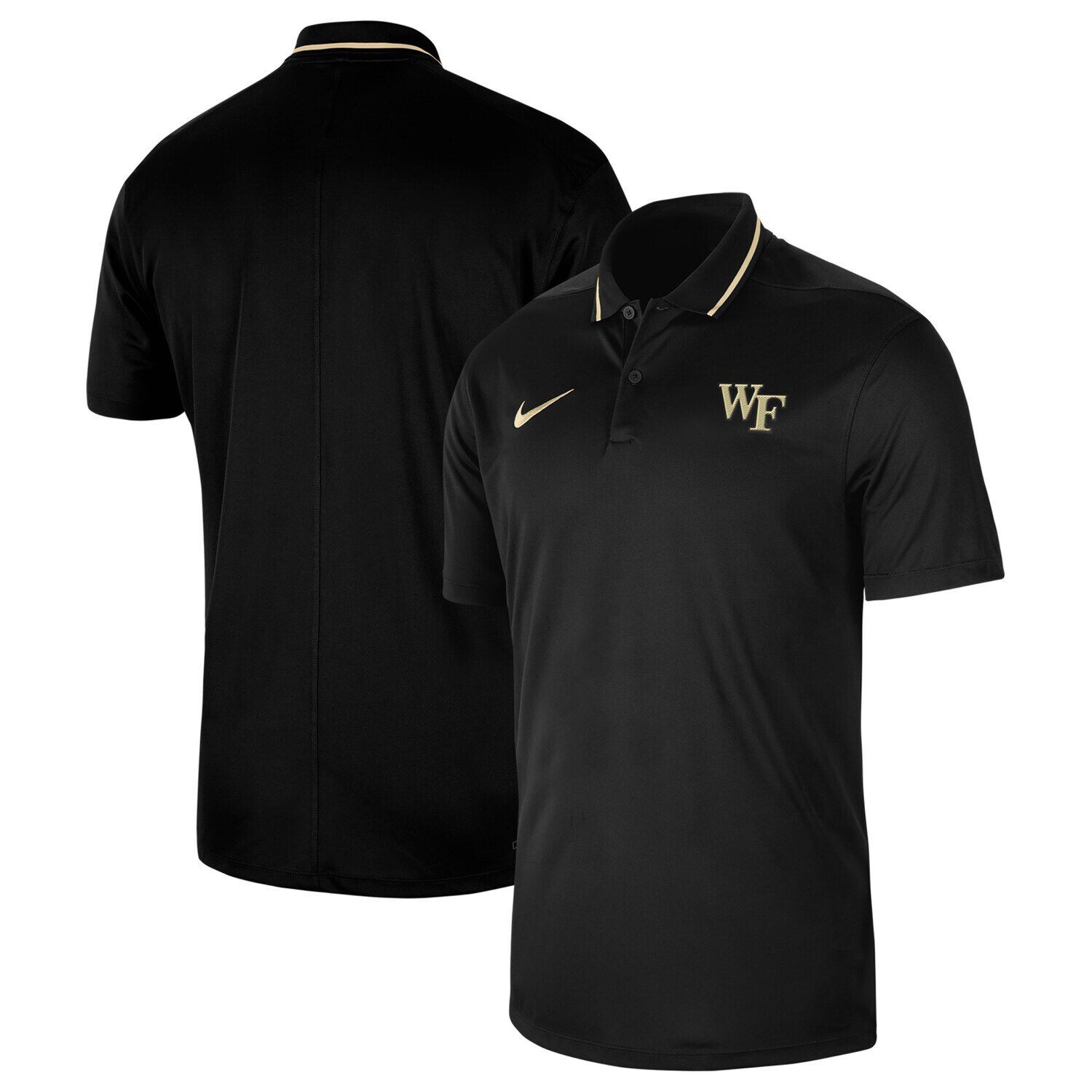 

Мужское поло Black Wake Forest Demon Deacons 2023 Sideline Coaches Performance Nike