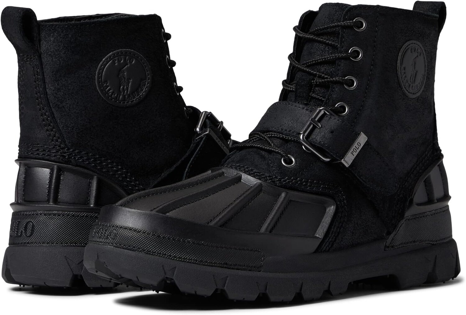 

Зимние ботинки Oslo High Boot Polo Ralph Lauren, цвет Black Suede/Black