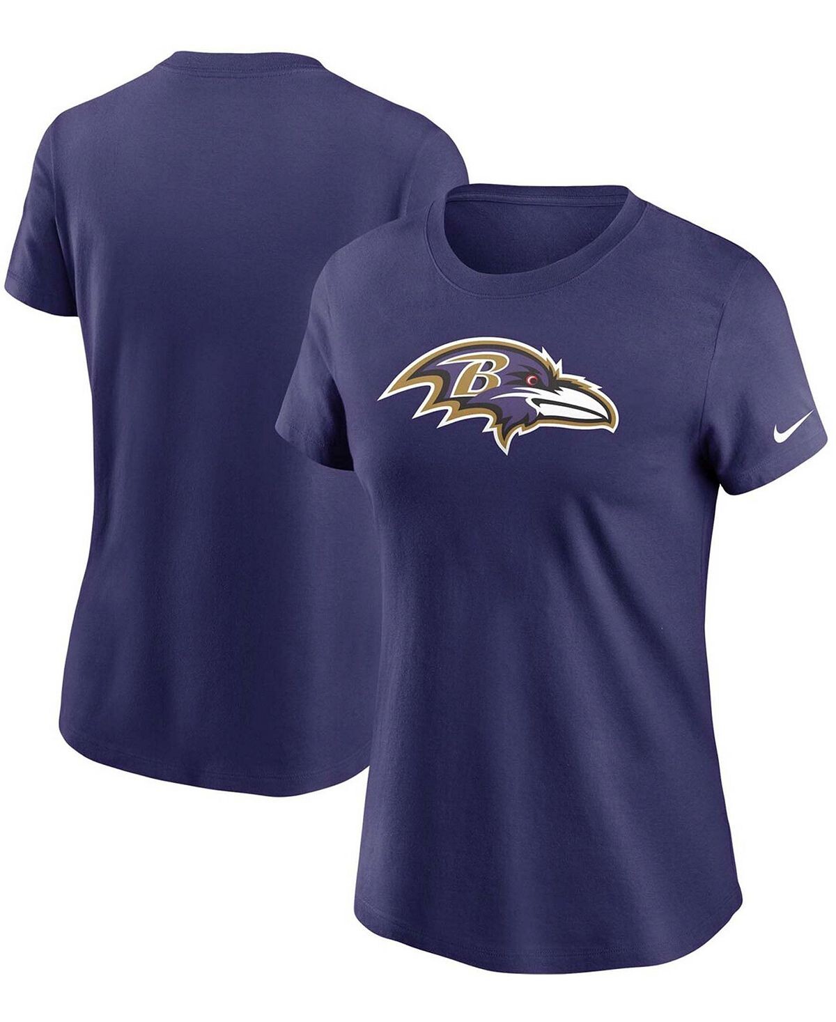 

Женская фиолетовая футболка с логотипом Baltimore Ravens Essential Nike, Фиолетовый