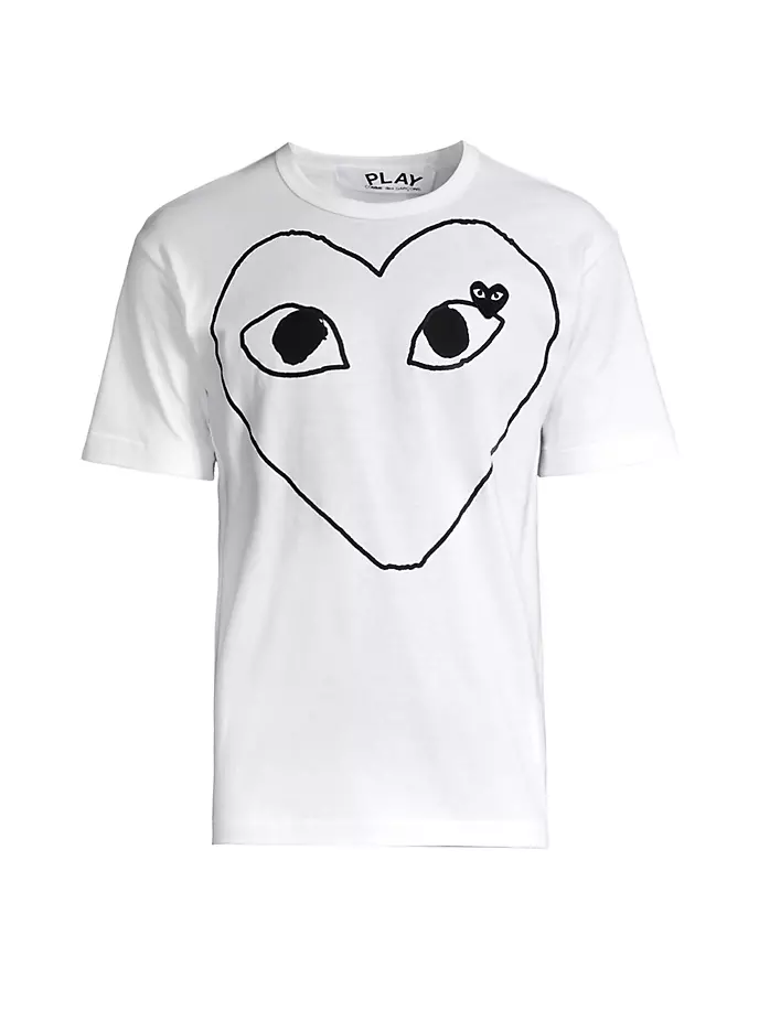 

Хлопковая футболка с графическим рисунком Comme Des Garçons Play, белый