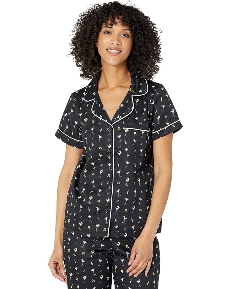 Пижамный комплект Bedhead PJs Short Sleeve Cropped Pajama Set, цвет Tipsy Martini