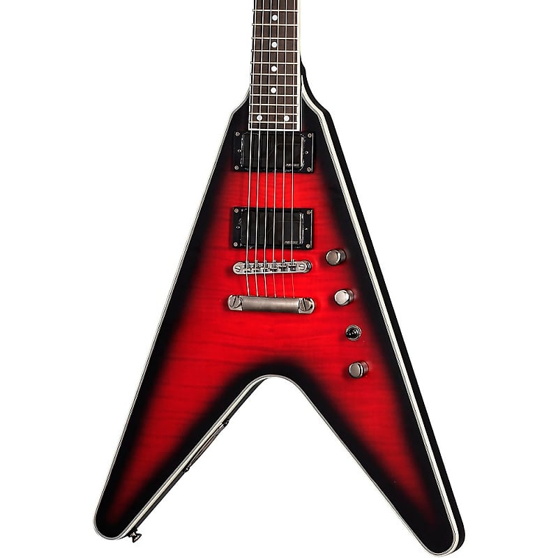 мастейн автобиография иконы хеви метала мастейн д Электрогитара Epiphone Dave Mustaine Flying V Prophecy Electric Guitar Aged Dark Red Burst