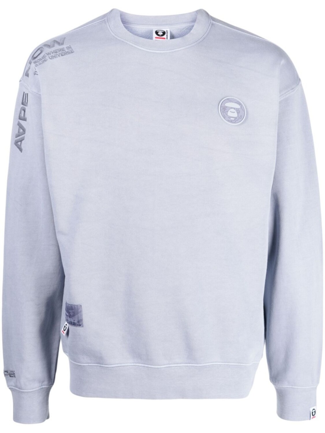 

Толстовка из джерси с вышитым логотипом AAPE BY *A BATHING APE, фиолетовый