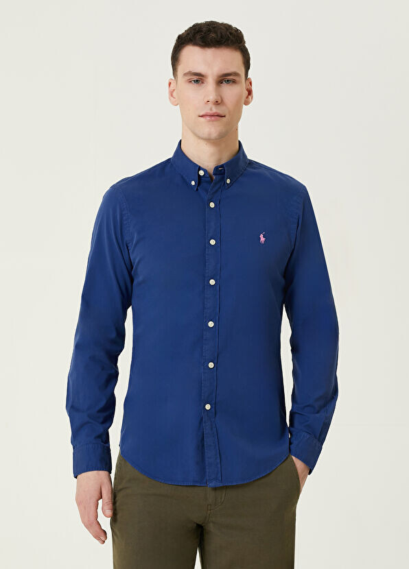 

Пальто с бархатной отделкой по бокам Polo Ralph Lauren, синий