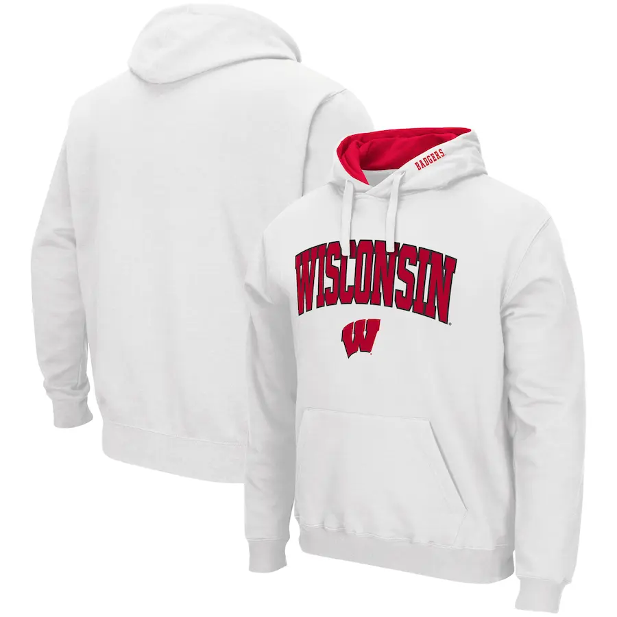 

Пуловер с капюшоном Colosseum Wisconsin Badgers, белый