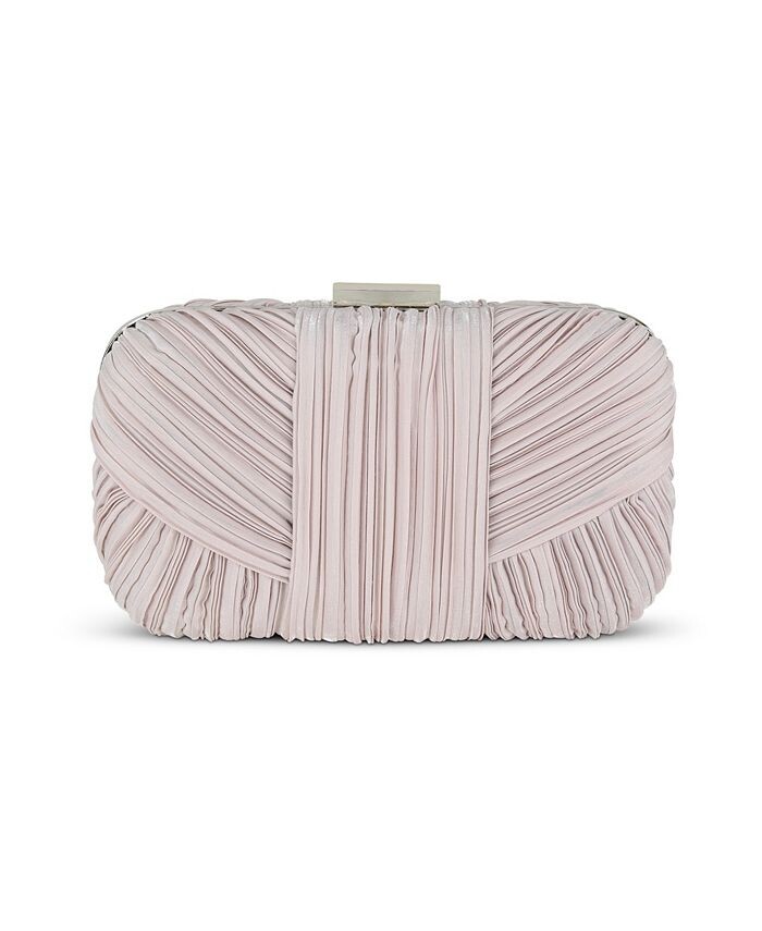

Женская мини-сумка Minaudiere со складками и поясом Cleo Jewel Badgley Mischka, серебро