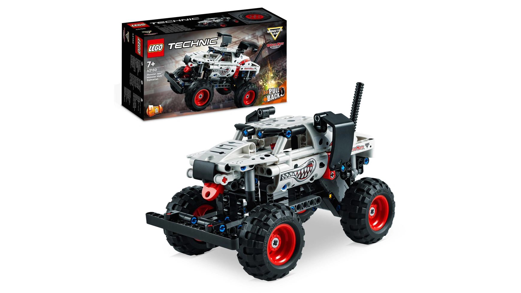 Lego Technic Monster Jam Монстр-дворняга-далматинец, Монстр-трак машинка monster jam 1 64 squad rolland3 6061999