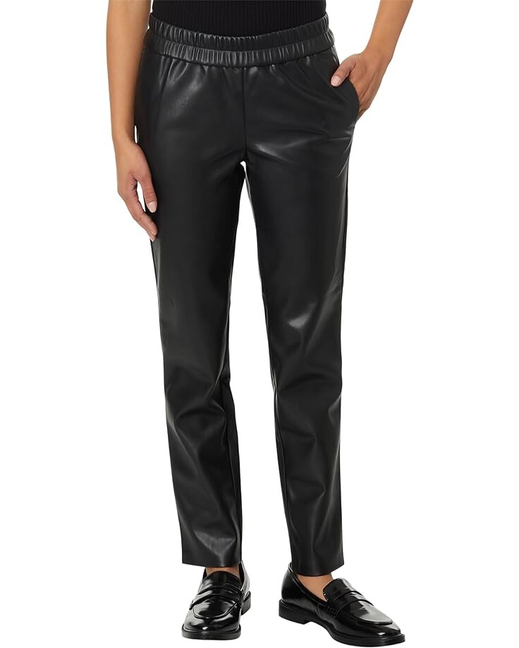 Брюки Elliott Lauren Leather Straight Leg Pull-On, черный