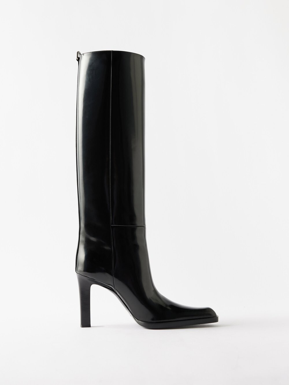 

Кожаные сапоги nina 95 до колена Saint Laurent, черный