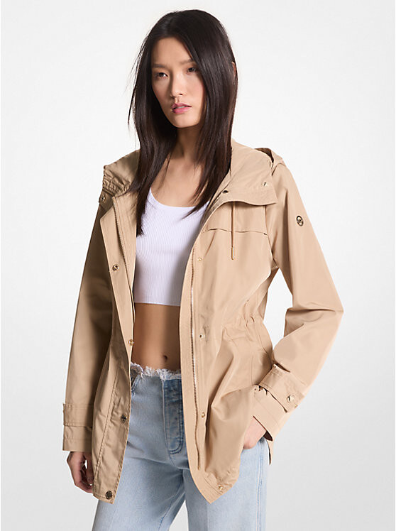 

Тканый куртка с капюшоном Michael Kors, хаки