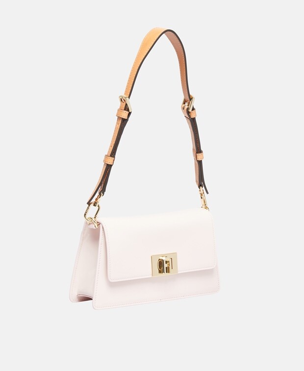 

Кожаная сумка-мессенджер Furla, экрю