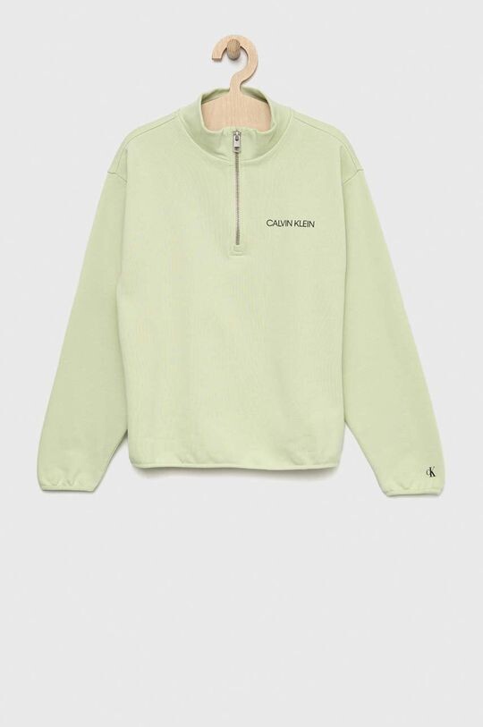 

Детская хлопковая толстовка Calvin Klein Jeans, зеленый