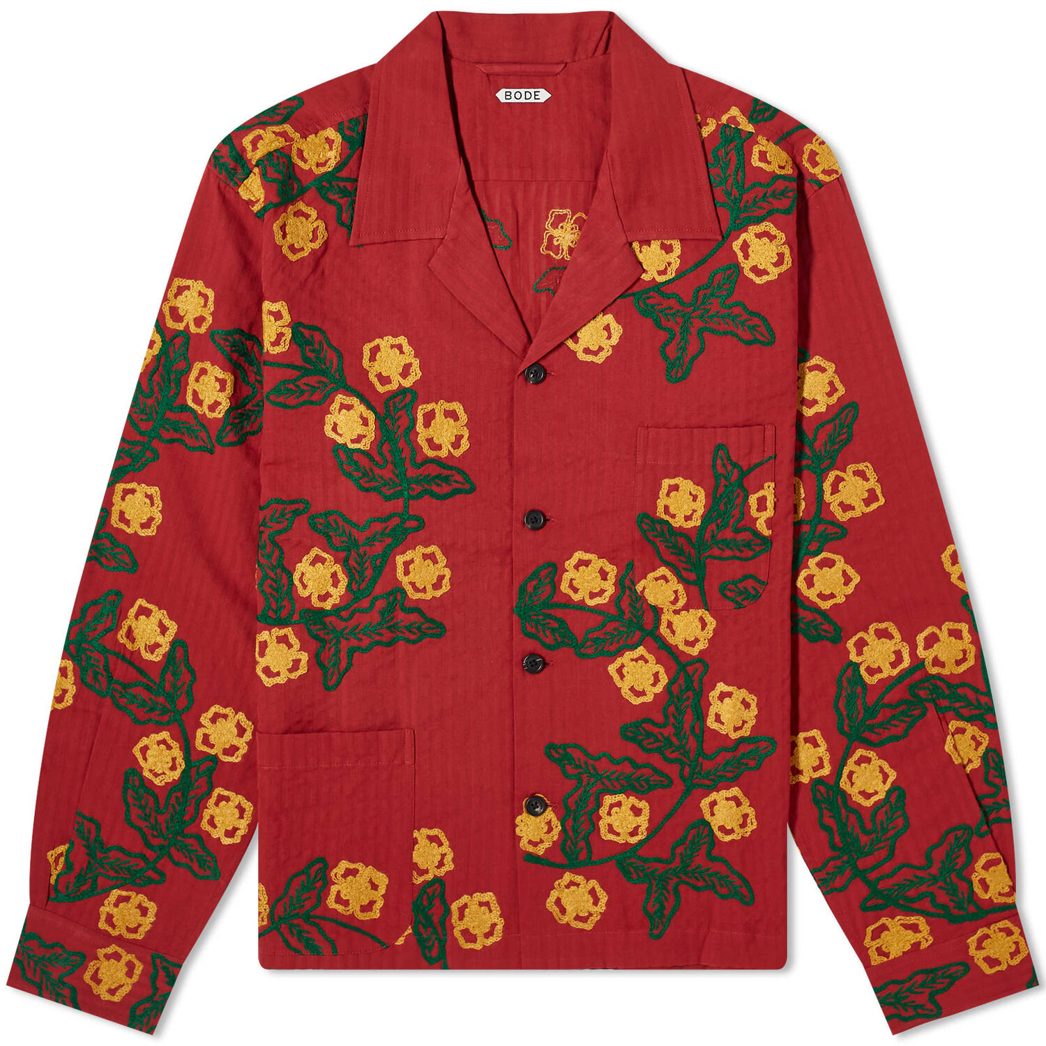 

Куртка Bode Marigold Wreath Shirt, цвет Red