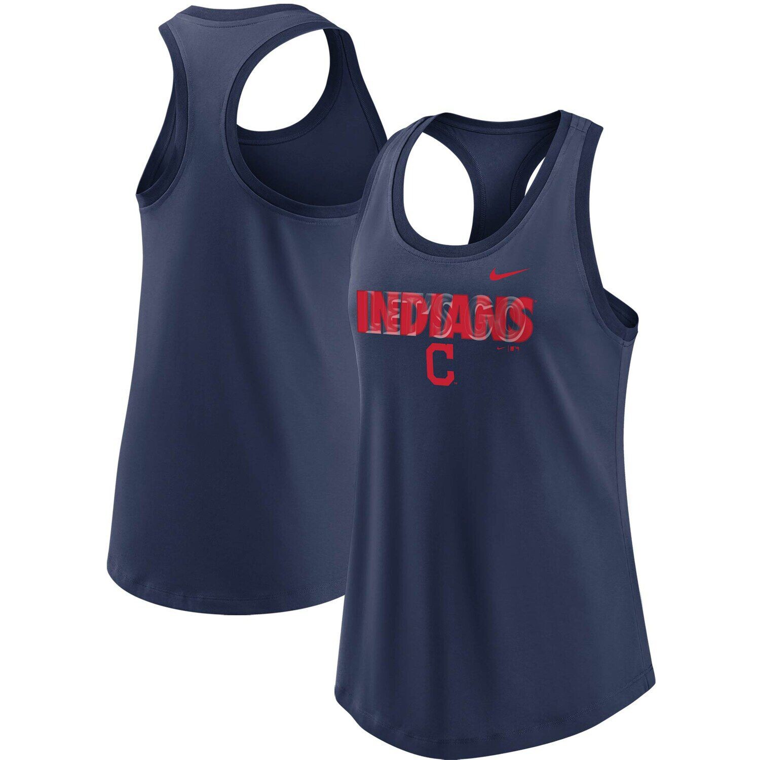 

Женская темно-синяя майка Nike Cleveland Indians Let's Go Racerback Performance Nike