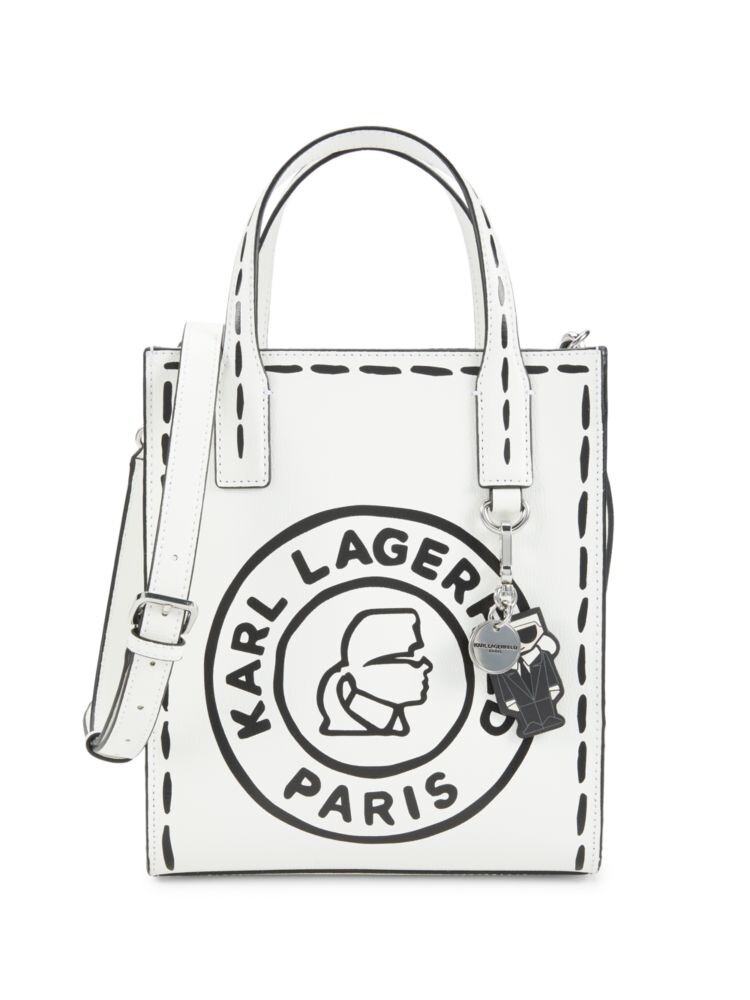 

Кожаная сумка через плечо с логотипом Karl Lagerfeld Paris, цвет Winter White