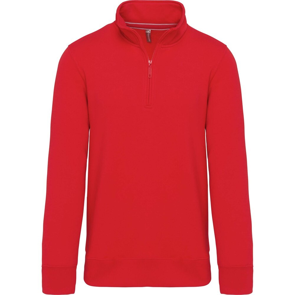 

Толстовка Kariban Cotton Col Zippé, красный