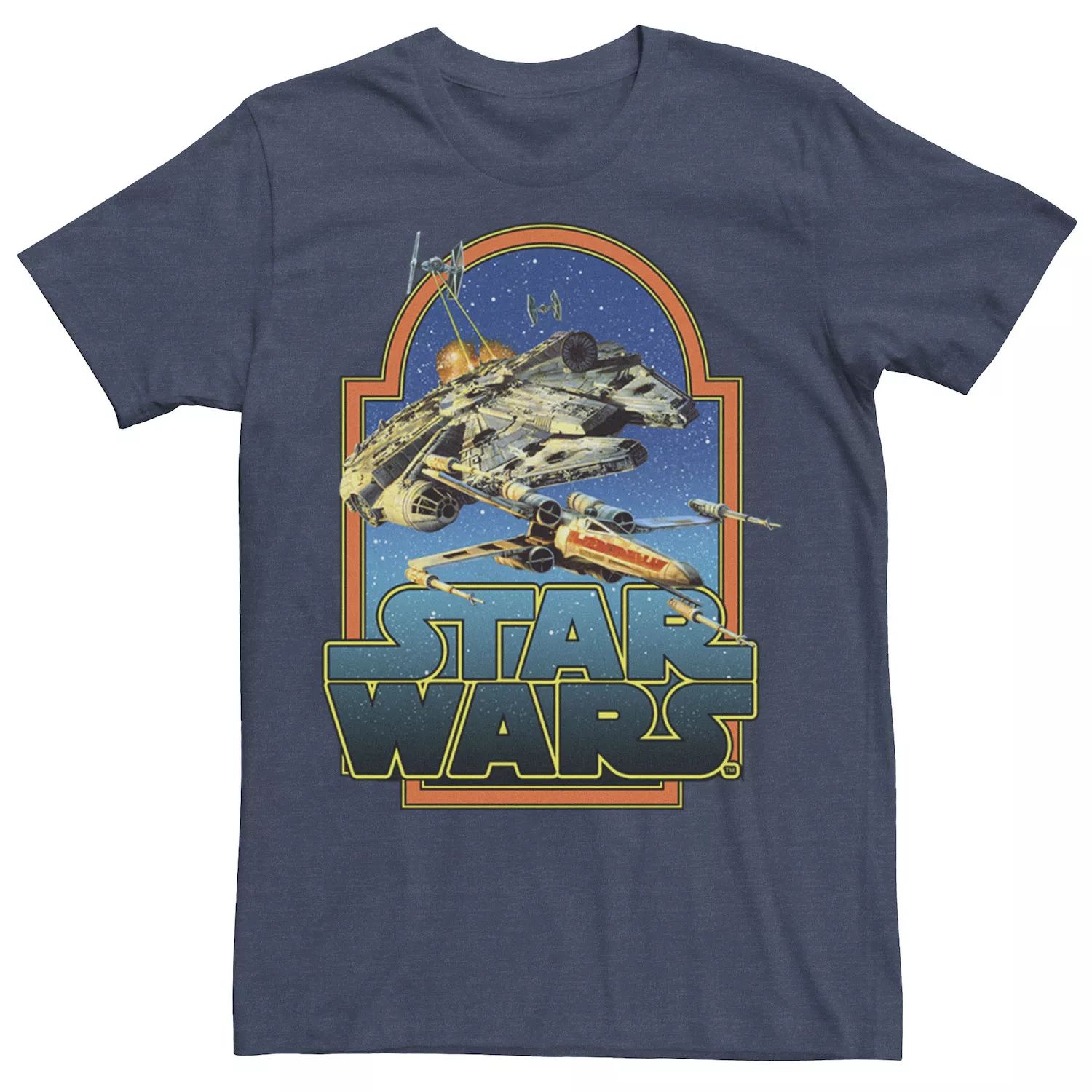 цена Мужская футболка с логотипом Star Wars в рамке Space Chase Licensed Character