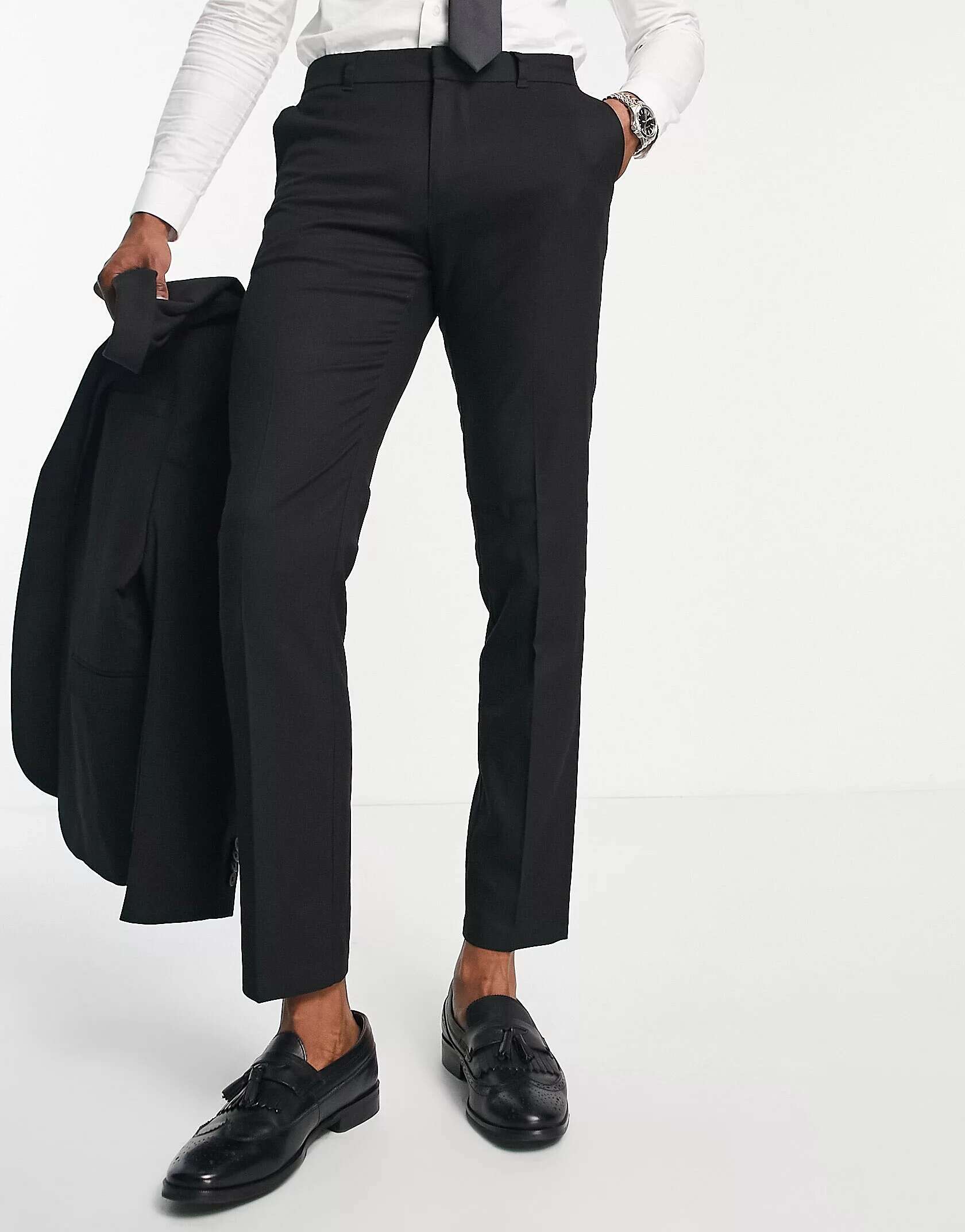 Черные брюки скинни New Look черные чиносы скинни new look